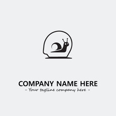 Snail illustration black and white for logo company vector image

