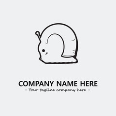 Snail illustration black and white for logo company vector image
