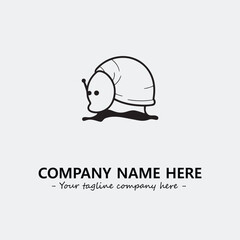 Snail illustration black and white for logo company vector image

