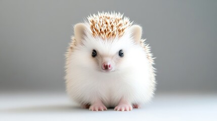Adorable baby hedgehog,  soft fur,  cute face