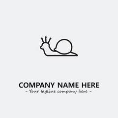 Snail illustration black and white for logo company vector image
