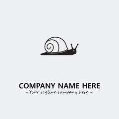 Snail illustration black and white for logo company vector image
