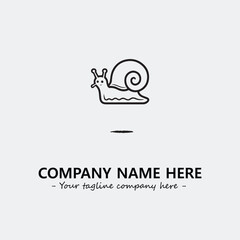 Snail illustration black and white for logo company vector image
