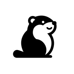 Cute Beaver Shape Logo Icon Symbol