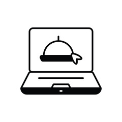 Online Food Order icon vector stock illustration
