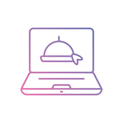 Online Food Order icon vector stock illustration