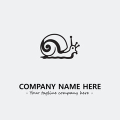 Snail illustration black and white for logo company vector image
