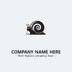 Snail illustration black and white for logo company vector image
