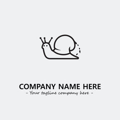 Snail illustration black and white for logo company vector image
