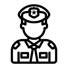 policeman Line Icon