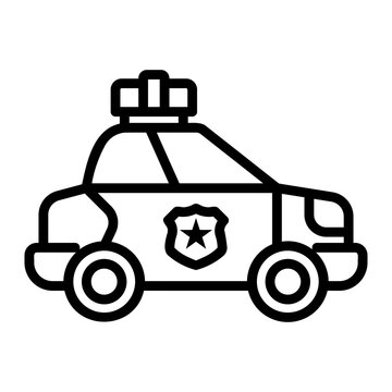black police car icon clip art preview