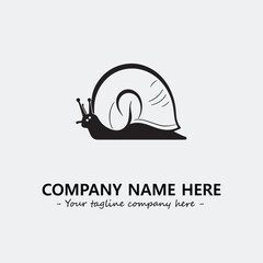 Snail illustration black and white for logo company vector image
