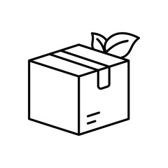 Eco-Friendly Packaging icon vector stock illustration