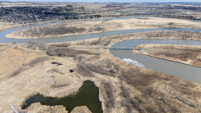 Assiniboine River In Manitoba, Canada