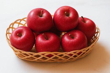 red apples in a basket