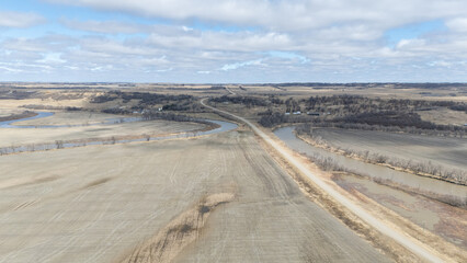Assiniboine River In Manitoba, Canada