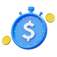 Time is money. Alarm clock illustration image