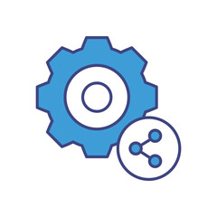 Obraz premium Tool Sharing icon vector stock illustration