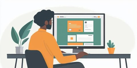 Finding Your Career: A Man Browsing Job Opportunities