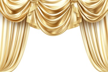 Golden Drapes. Luxurious theater curtains