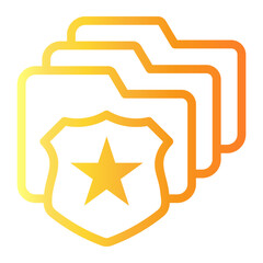 criminal record Line Gradient Icon