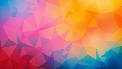 Fototapeta premium Vibrant Abstract Geometric Background Colorful Triangles Polygon Design Texture