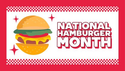 national hamburger month with delicious hamburgers