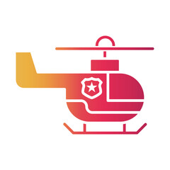 Obraz premium helicopter Gradient icon
