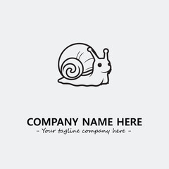 Snail illustration black and white for logo company vector image
