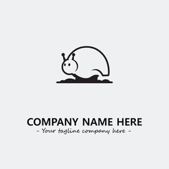 Snail illustration black and white for logo company vector image
