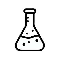 Beaker Filled with Liquid for Laboratory Use Icon Design