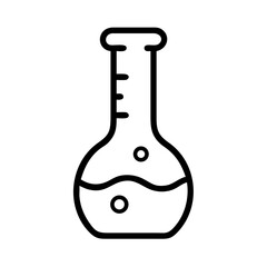 Beaker Filled with Liquid for Laboratory Use Icon Design