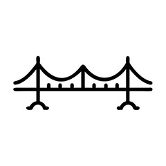 Bridge Linking Two Sides Icon Design