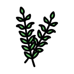 Bunch of Thyme Leaves Icon Design