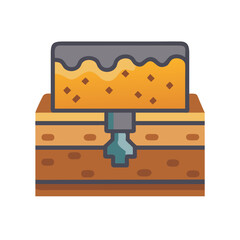 Buried Treasure Chest Icon Design