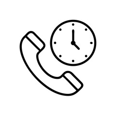 Call Time Tracker Icon Design
