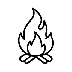 Campfire with Logs Icon Design