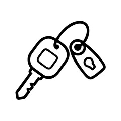 Car Key with Fob Icon Design