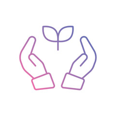 Community Gardening icon vector stock illustration