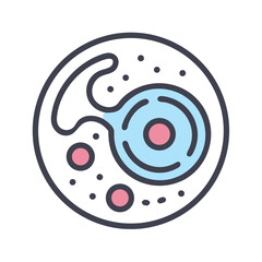 Cell with Nucleus Icon Design