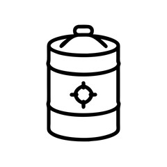 Chemical Drum Container Icon Design