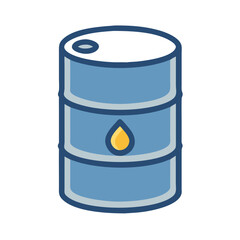 Chemical Drum Container Icon Design