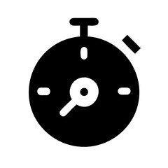 Classic Handheld Stopwatch Icon Design