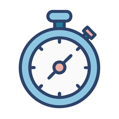 Classic Handheld Stopwatch Icon Design