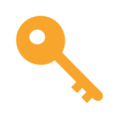 Classic Key with Round Head Icon Design