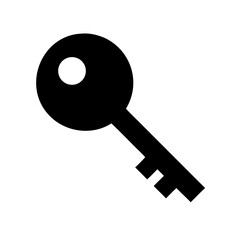 Classic Key with Round Head Icon Design