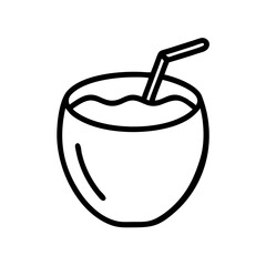 Coconut Drink Cup Icon Design