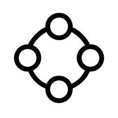 Connected Atomic Rings Icon Design