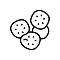 Cross Sliced Cucumber Pieces Icon Design