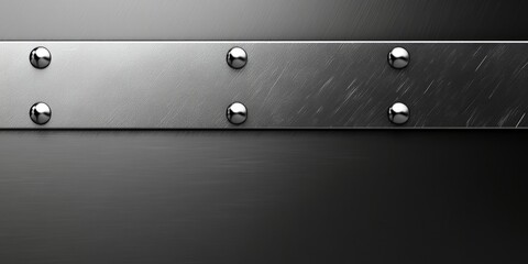 Sleek Metallic Strip with Rivets